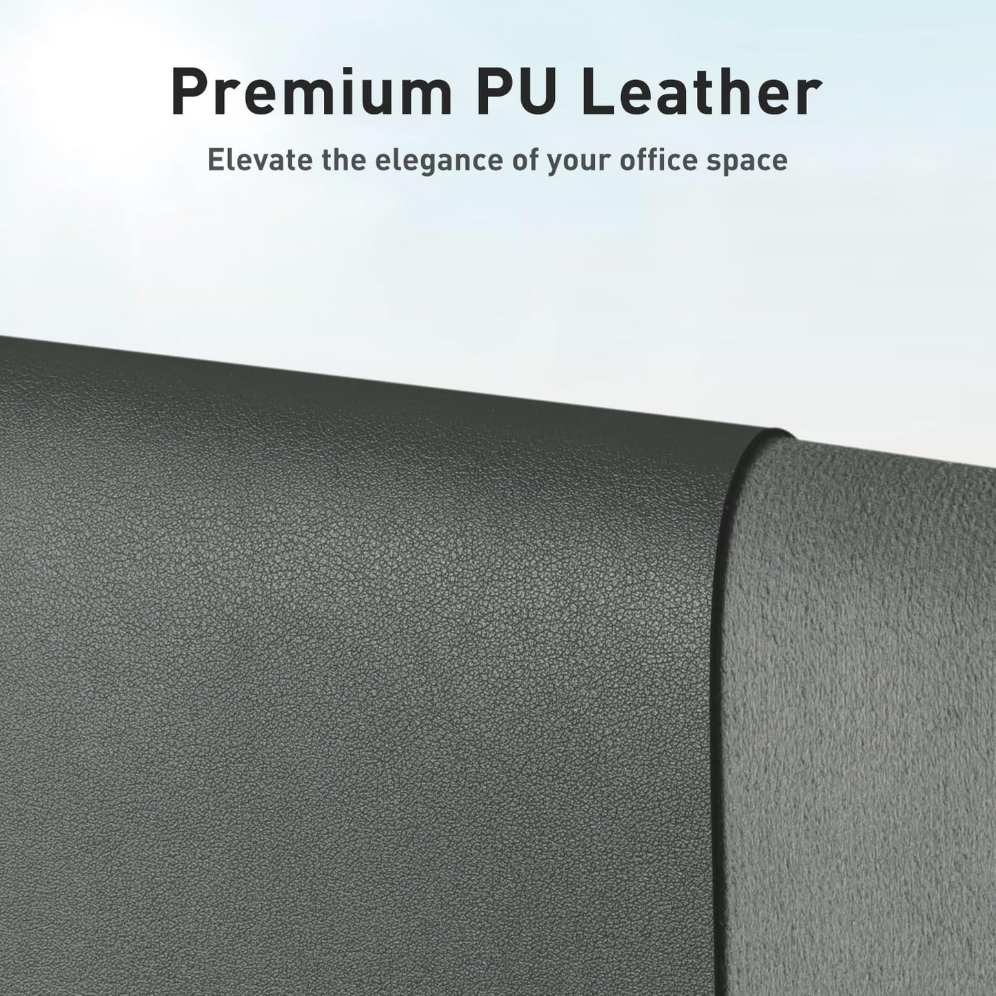 Aothia Non-Slip PU Leather Waterproof Laptop Desk Pad Protector, Blotter Mat, Writing and Mouse Pad for Office & Home, Beige, 23.6" x 13.7" - Colors A