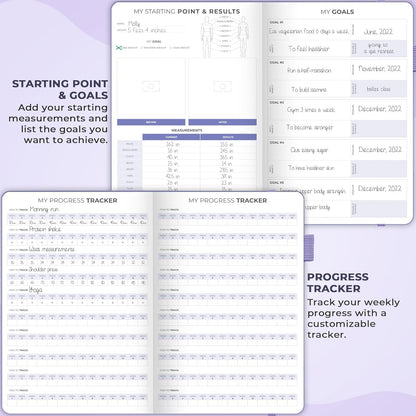Clever Fox Fitness & Food Journal – Nutrition & Workout Planner for Women & Men – Diet & Gym Exercise Log Book with Calendars, Diet & Training Trackers - Undated, A5 Size, Hardcover (Forest Green)