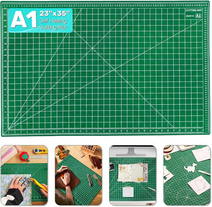 Self Healing Cutting Mat, 23" x 35", Double-Sided Rotary Cutting Mat for Sewing, Quilting, Scrapbooking, Fabric & Craft Cutting Board, (A1), Green