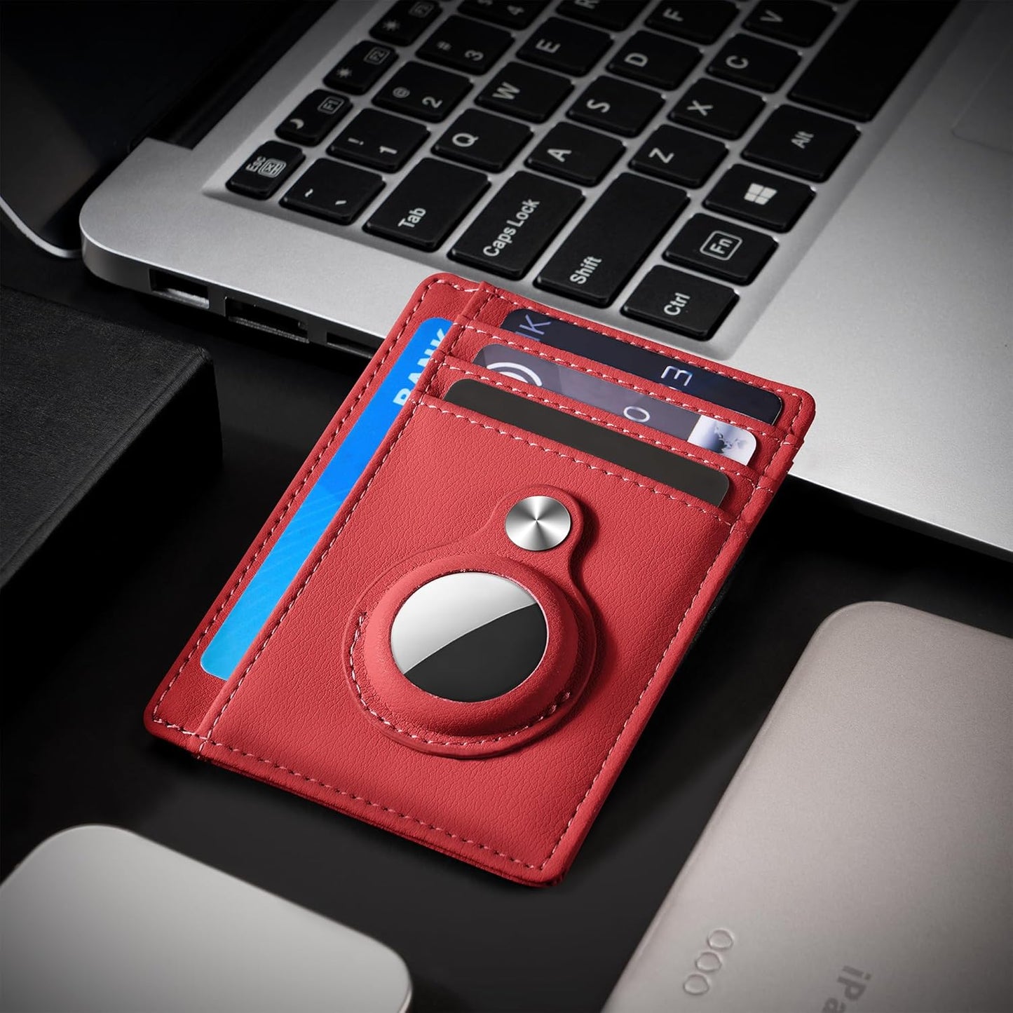Slim Minimalist Front Pocket Air Tag Wallet, RFID Blocking Card Holder Wallet with Airtag Holder