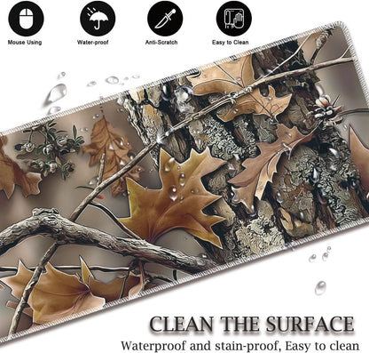 Mouse Wrist Rest and Keyboard Wrist Rest Pad Set, Non-Slip Rubber Base Smooth Surface Ergonomic Gaming Mouse Pad for Easy Typing and Pain Relief, Antique Blue Wood Grain Dog Paw + Coaster
