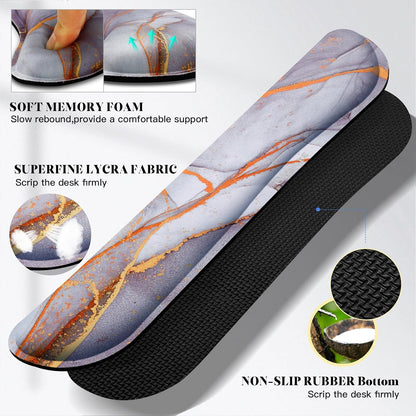 Gimars Upgrade Enlarge Silky and Superfine Fabric Gel Memory Foam Keyboard Wrist Rest Set, Ergonomic Keyboard Mouse Wrist Support for Typing Pain Relief, Comfort for Office, Gaming, Computer, Black