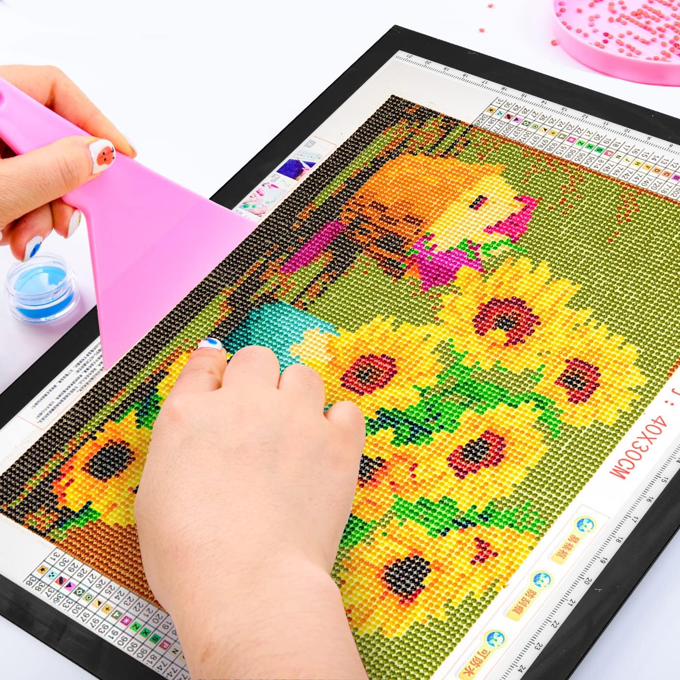 LitEnergy A3 Copy Light Board Tracing Box, Ultra-Thin Adjustable Drawing Tablet USB Power Artcraft LED Tracer Pad for Diamond Art Painting Accessories, Streaming, Sketching, Animation, Stenciling