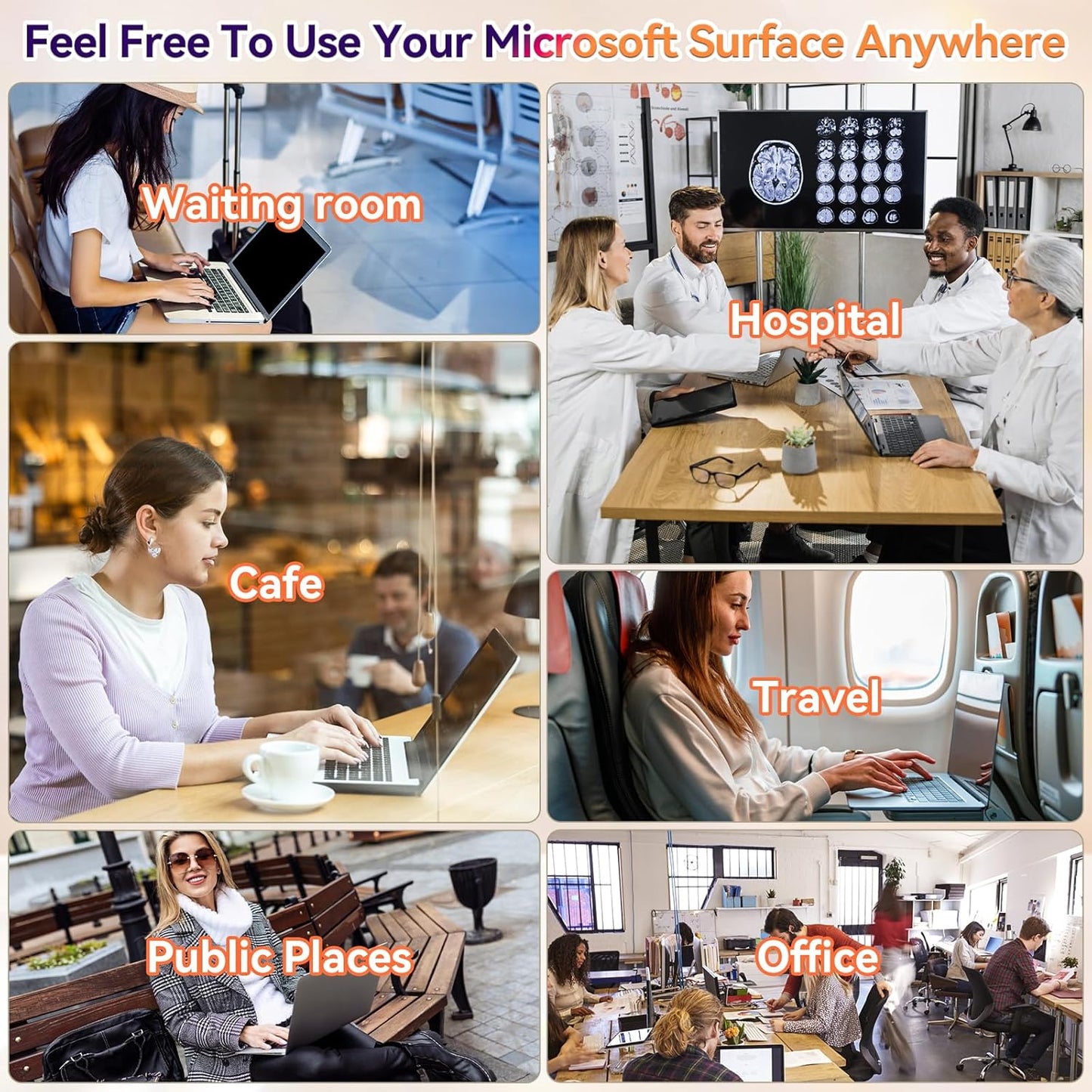 Magnetic Privacy Screen for Microsoft Surface Laptop 7 13.8 Inch, Removable Anti Glare Blue Light Filter, 13.8 In Anti Spy Black Security Private Block Screen Protector
