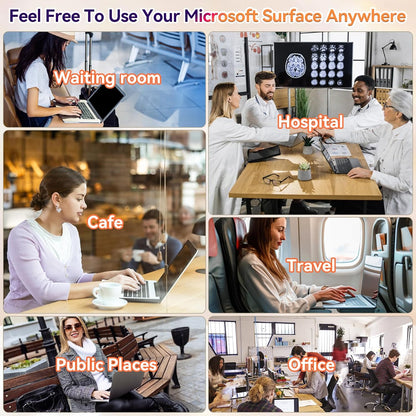 Magnetic Privacy Screen for Microsoft Surface Laptop 7 13.8 Inch, Removable Anti Glare Blue Light Filter, 13.8 In Anti Spy Black Security Private Block Screen Protector