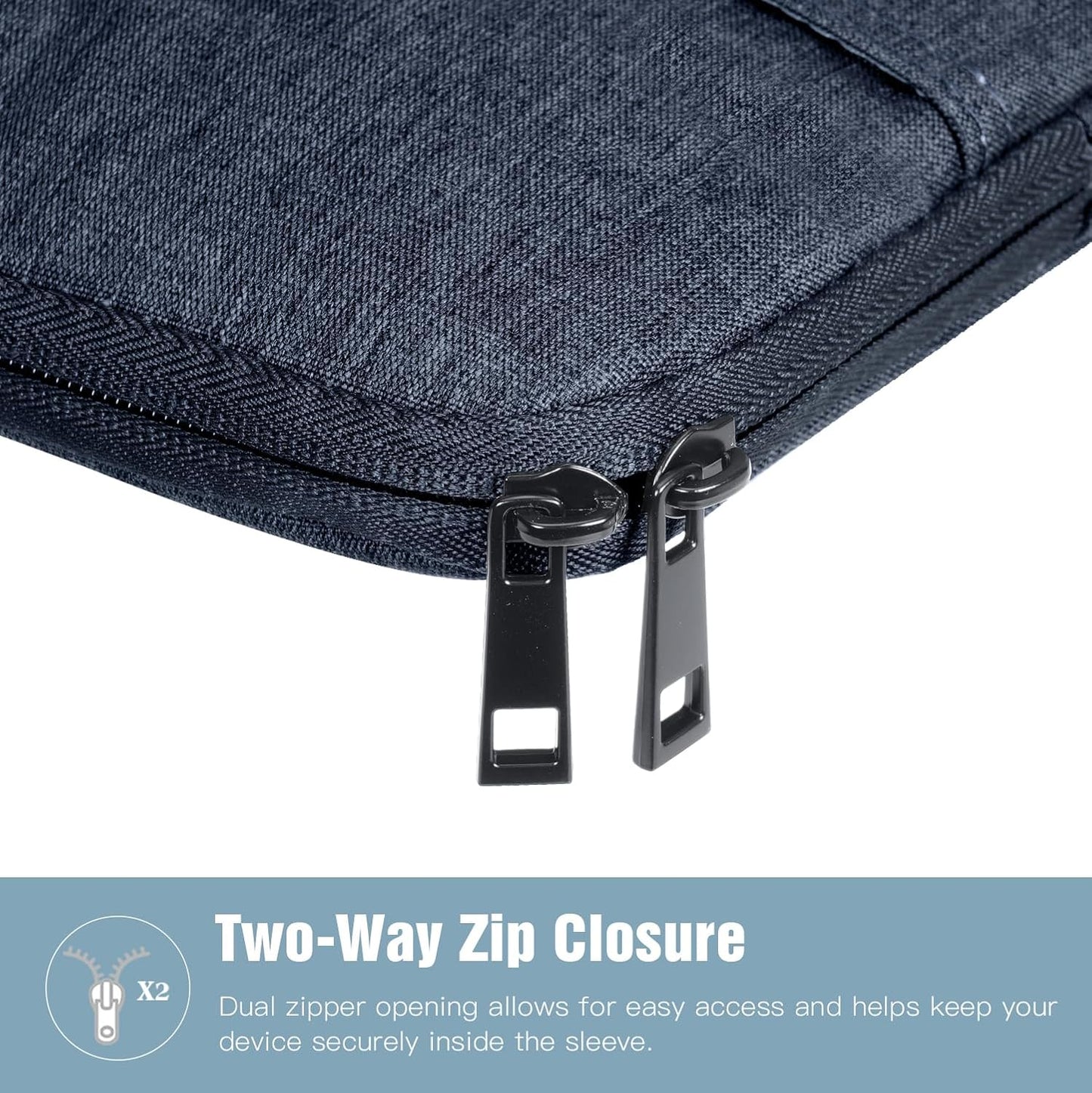 TiMOVO 9-11" Tablet Sleeve Bag for iPad 11-inch A16 2025, iPad 10.9"/10.2"| Air 11 Inch/5th/4th Gen. 10.9", Galaxy Tab A9+/A11Plus 11", Protective Bag Fit Smart Keyboard, Dusty Blue