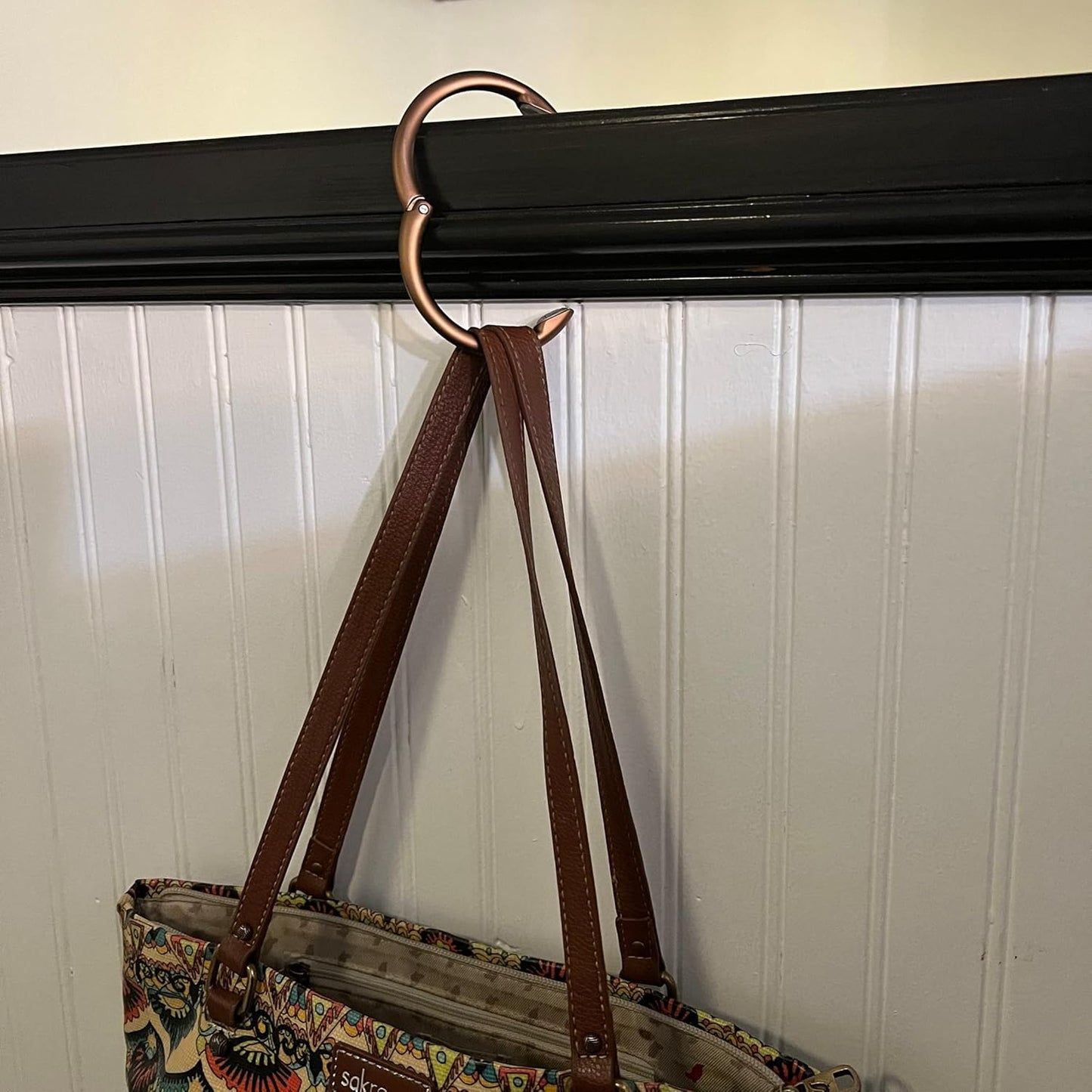 Clipa Bag Hanger - The Ring that Opens Into a Hook, Closes Automatically | Hangs Almost Anywhere in Just 1/2" of Space | Holds 33 lbs | 9 Styles | 3 yr Warranty