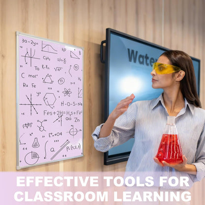 Dry Erase Board Sticker- Whiteboard Stickers-8.27''x11.69'' Removable Dry Erase Sheets- Fridge Dry Erase Paper for Wall/Desk/Refrigerator/Door/Locker/Home/Office/Classroom (White-2Pcs)