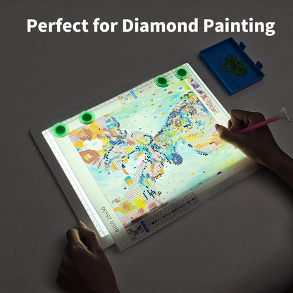 TOHETO Rechargeable A2 Light Pad for Diamond Painting 25.2''x18.4'', Magnetic Diamond Art Light Board, Wireless Lightbox for Tracing and Drawing, Cordless LED Light Table for Sketching, Weeding Vinyl