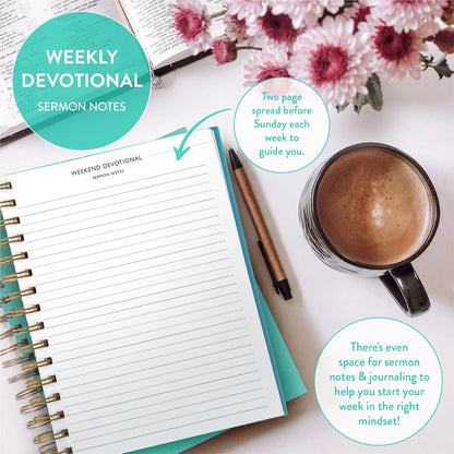 Christian Planner 2026 Daily Planner - Faith Based Monthly and Weekly Planner, Vision Board, and Habit Tracker - 2026 Calendar, Personal Organizer and Devotional Journal (Hardcover, Pine)