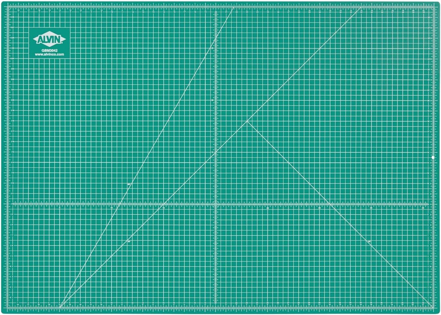 ALVIN GBM Self-Healing Cutting Mat 48 x 96 inch | Double-Sided Green/Black | 5-Layer Gridded Surface for Arts, Crafts and Sewing - Model GBM4896