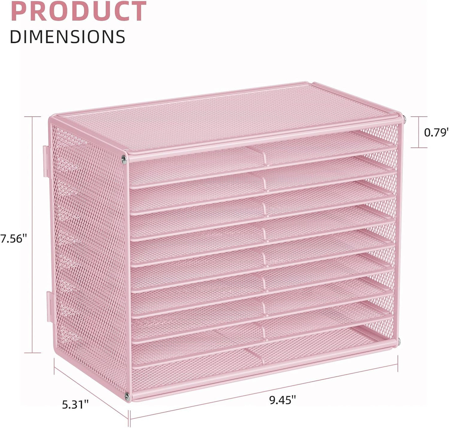 Marbrasse Mesh Marker Organizer, Metal Desktop Storage Rack for 126 Markers, Pens, Pencils, 9 Tier Marker Holder for Office Classroom & Home Art Supplies(Black)