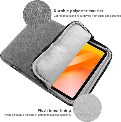 MoKo 7-8 Inch Tablet Sleeve Bag, Polyester Pouch Cover Case Fits iPad mini (A17 Pro) 8.3" 2024, iPad mini 6/5/4/3/2/1, Samsung Galaxy Tab S2 8.0, Tab A 8.0, ZenPad Z8s 7.9,Black