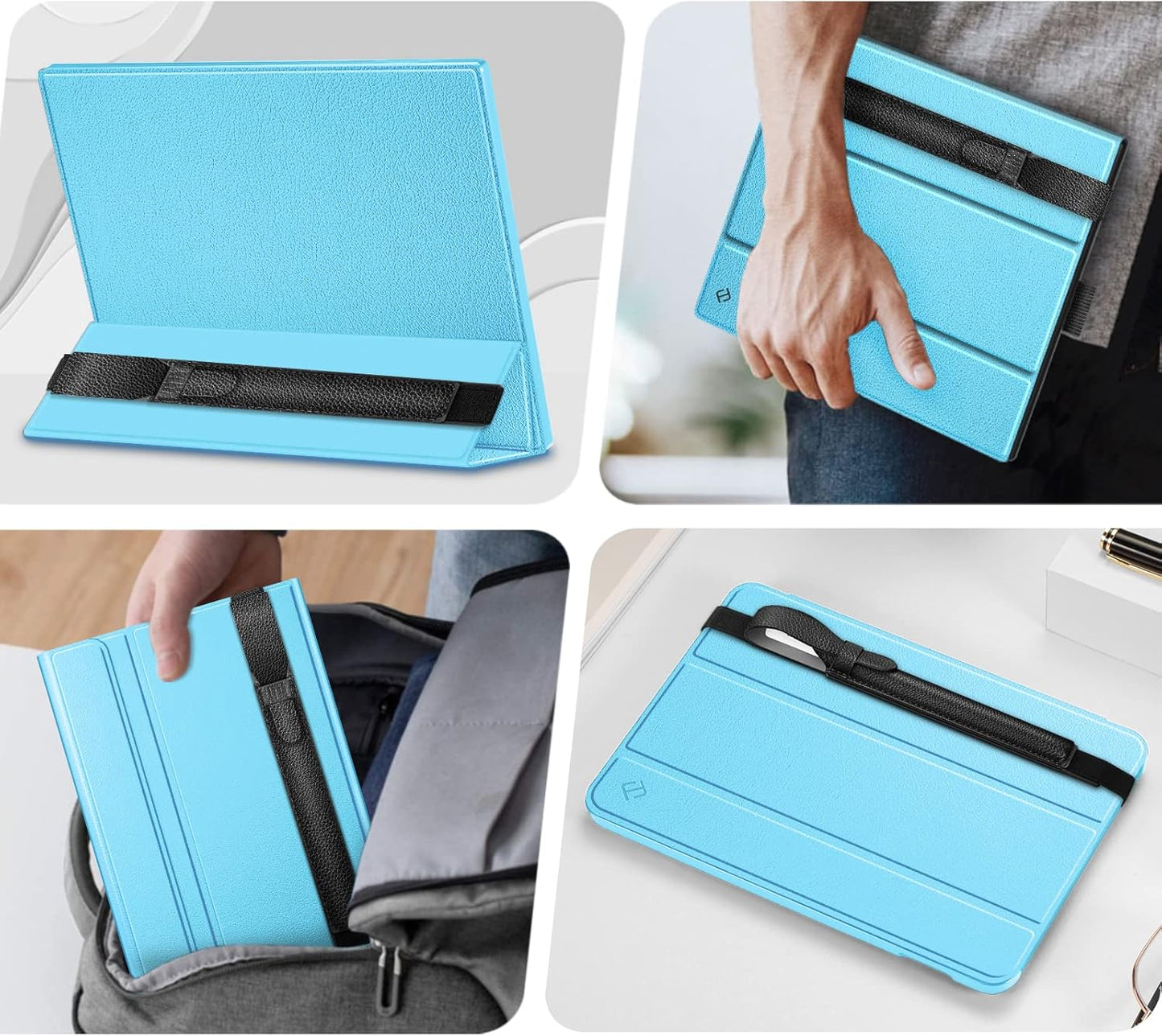 Fintie Pencil Holder Compatible with Remarkable 2, Stylus Pouch PU Leather Pen Sleeve Portable Elastic Pencil Case Cover for Remarkable 2/BOOX/Scribe Stylus Pen