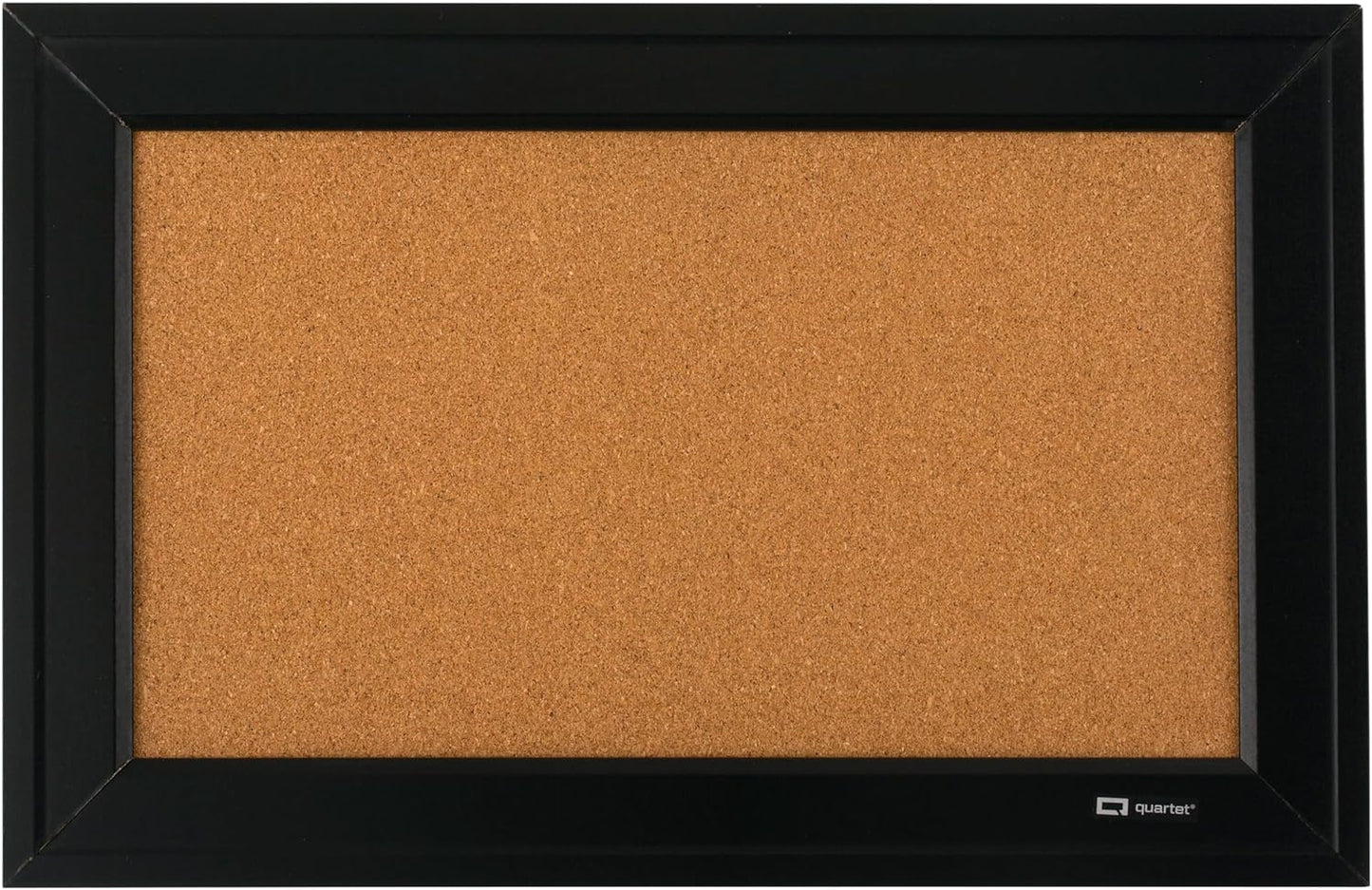 Quartet Cork Bulletin Board, Framed Corkboard, 11” x 17”, Black Frame, Message Board (79279)
