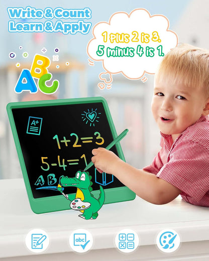 KOKODI 12 Inch LCD Writing Tablet with Anti-Lost Stylus, Erasable Doodle Board Colorful Toddler Drawing Pad, Car Travel School Games Toys for 3 4 5 6 7 8 Kids, Birthday Gift for Girls Boys Adults Blue