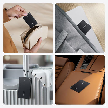 UGREEN FineTrack Slim Wallet Tracker Card (iOS Only), Bluetooth Tracker Card Finder 0.07in &IP68 Waterproof &One Charge Lasts A Year, Work with Apple Find My Rechargeable Tracker[Apple MFi Certified]
