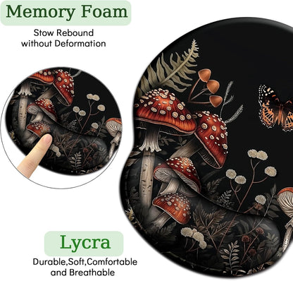 LIMKRIAN Cat Ergonomic Mouse Pad with Wrist Rest, Gaming Mouse Pad with Wrist Support, Funny Mouse Pads for Desk, Computer Mousepad with Non-Slip Pain Relief PU Base, Cute Office Desk Accessories