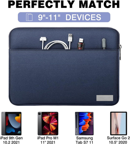MoKo 9-11 Inch Tablet Sleeve Bag Carrying Case Fits iPad Pro 11 M5/Air M3, iPad A16 2025, i-Pad 10th 10.9, i-Pad 9/8/7th Gen 10.2, iPadAir 5/4th 10.9, Tab S8 11"/Tab A 10.1,Cloudy Pink