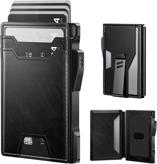 typecase AirTag Wallet for Men: Compatible with Apple AirTag (1st & 2nd Generation), RFID Blocking, Genuine Leather, Slim & Minimalist Design,13 Cards Capacitiy | ID Window | Money Clip (Brown)