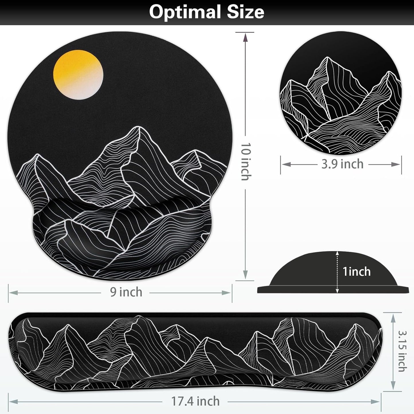 Ergonomic Keyboard Wrist Rest, Mouse Pad with Wrist Rest Anime, Cat Gaming Mousepad with Wrist Support, Memory Foam Wrist Rest Set for Computer Keyboard, Funny Cute Office Desk Accessories