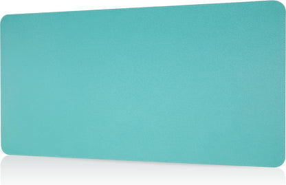 Dual-Sided Desk Pad, Large Mouse Pad - Natural Cork & PU Leather Non-Slip Waterproof Desk Mats for Office and Home (Blue, 31.5" x 15.7")