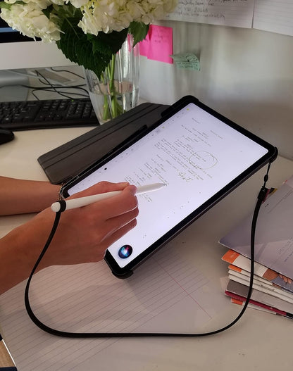 ZoopLoop Blue Silicone Scratchproof 20.75in Tether for Digital Electronic Styluses (Diameter Range: 0.27-0.37in) - Secure Stylus to Tablet Case - Tablet Pencil Holder Accessory
