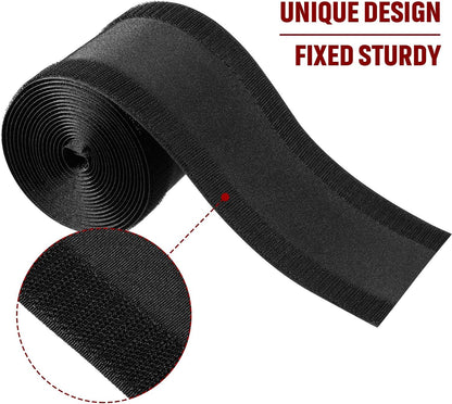 WILLBOND Carpet Cord Cover Cable Protector Floor Cover Cable Protector Management Only for Commercial Office Carpet(19.69 ft,Black)