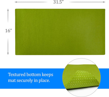 Felt Desk Pad- 31x16 with Non-Slip Backing (Green)