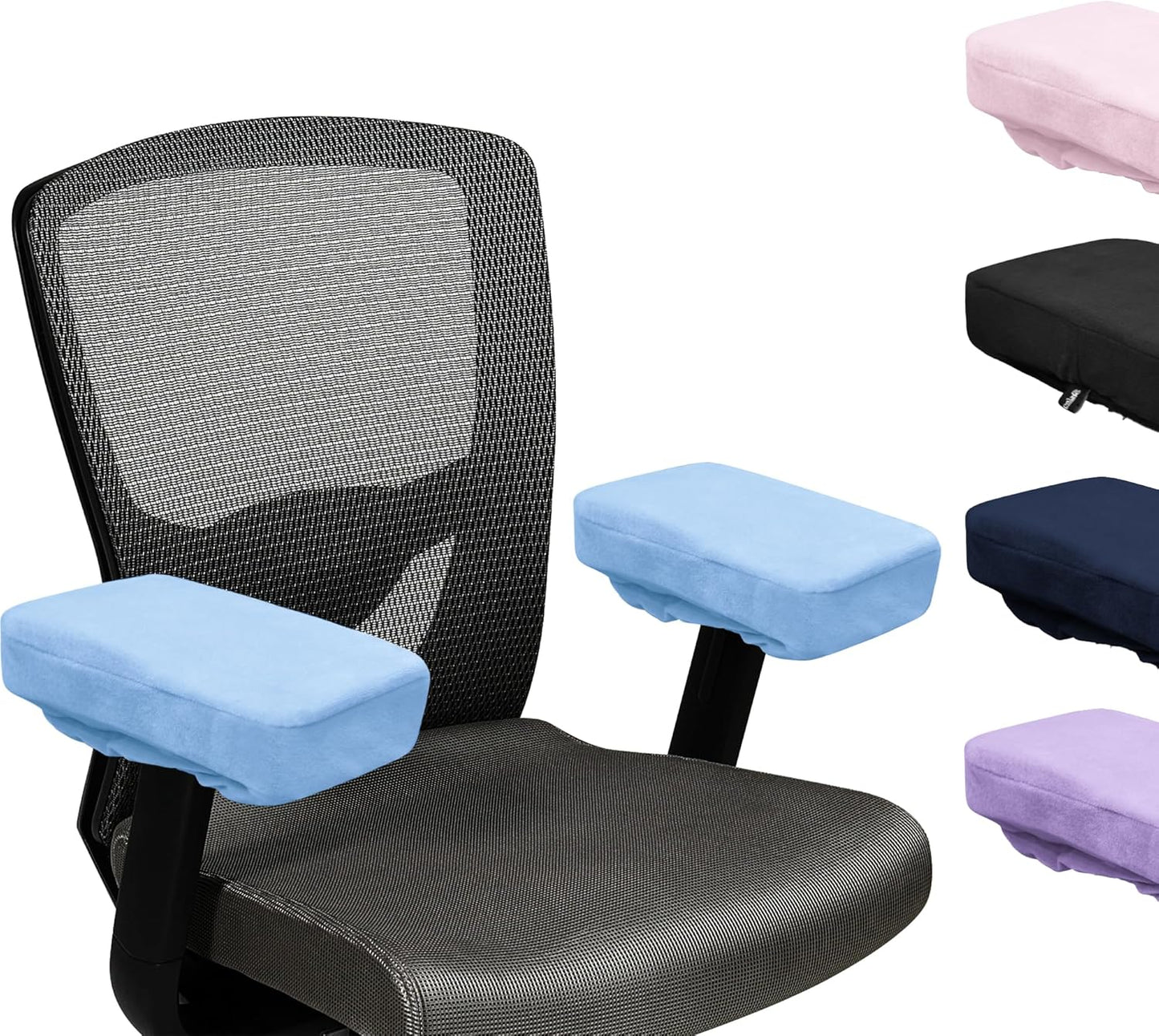 SPRING SEAON Office Chair Arm Covers Soft Memory Foam Arm Rest Pads Short Plush Gaming Chair Armrest Cushion Provide Cushioning for Elbows and Forearms 2 Pack Chair Covers for Arms (Pink)