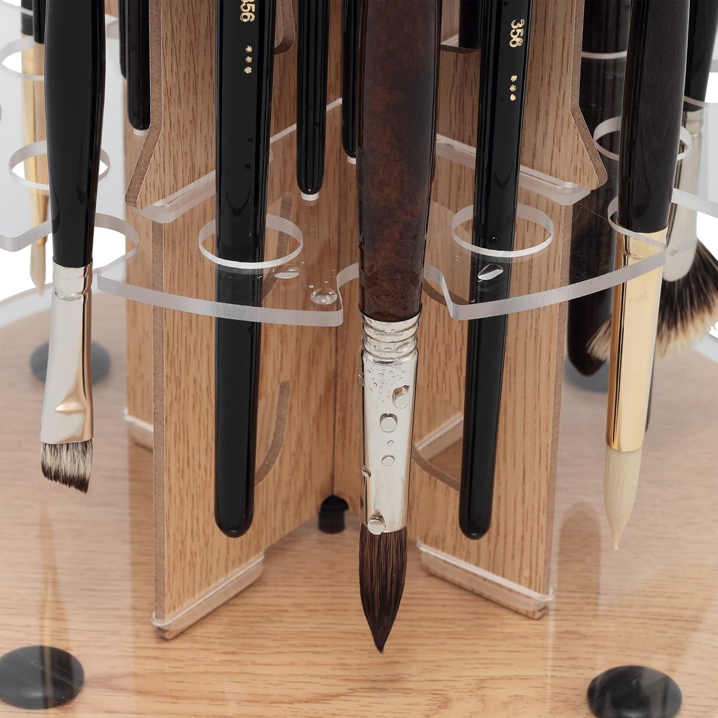 HG Art Concepts Mezzo Artist Drawing Rack - Wood Grain Laminate Multi Layer Desk Stand Professional Storage Display Organizer for Pens, Pencils, Drafting and all other Drawing Tools