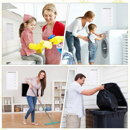 Dry Erase Chore Chart, Standable Whiteboard Checklist Board, Chore Chart for Kids Routine Chart with a Pen (Standable)