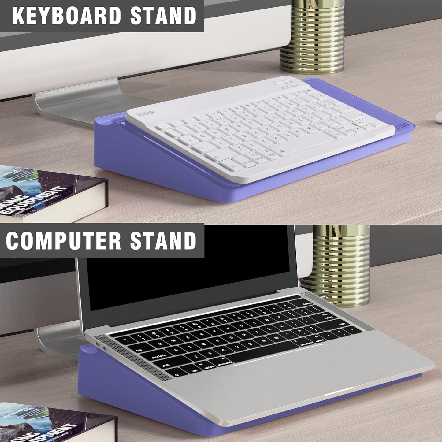 SELEAD Desktop Glass Whiteboard with Wireless Charger Station, Dry Erase Board Computer Pad Keyboard Stand with Organizer for Home, School, Office Desk Accessories, Black