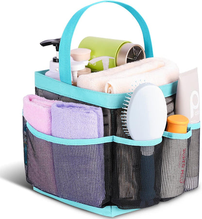 EUDELE Mesh Shower Caddy Portable for College Dorm Room Essentials, Shower Caddy Dorm with 8-Pocket Large Capacity for Beach, Swimming, Gym, Travel essentials