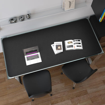 Mydours 40" x 20" Extra Large Desk Mat, PU Leather & Cork Desk Pad, Large XXL Desk Mouse Pad for Workstation, Office, Home, Computer Desk Mat with Keyboard & Mouse (Black)