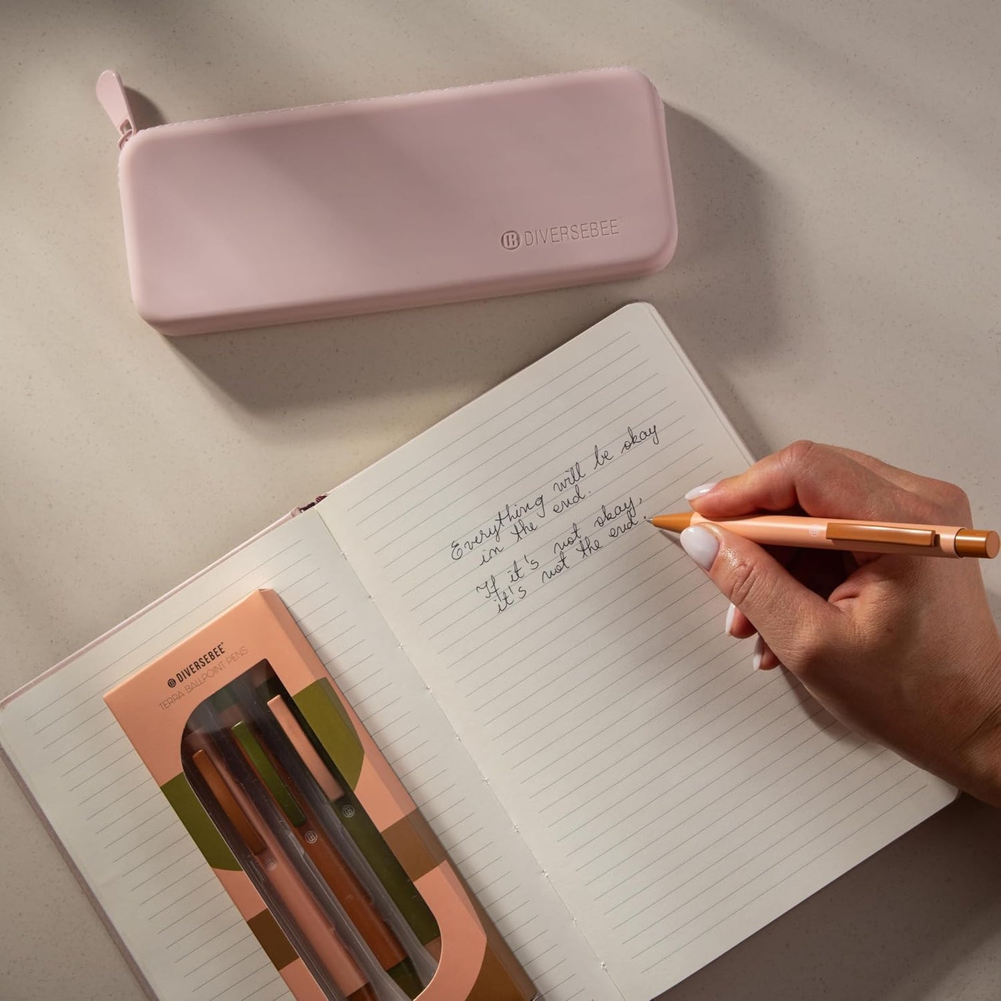 DIVERSEBEE Soft Silicone Pencil Case, Aesthetic Pencil Pouch with Zipper, Cute Pen Bag for School, Bible Journaling Supplies and Accessories, Pencil Organizer (Grape)