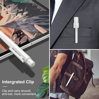 MoKo Holder Case Compatible with Apple Pencil 2nd Generation, Retractable Protective Apple Pencil Cover with Sturdy Clip, Hard PC Apple Pencil Case, Support Double-Tap, Dark Purple