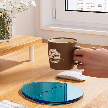 Acrylic Coaster Decorative Plates, Irregular Bar Drink Coaster, Clear Cloud Shape Coffee Cup Coaster, Perfect for Tabletop Protection and Accessories Display.(Gold)