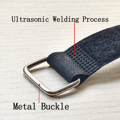 18 inch Extend Cable Strap and Adjustable Securing Strap with Buckle - 12 PCS Reusable Hook and Loop Fastening Nylon Cable Tie Wrap