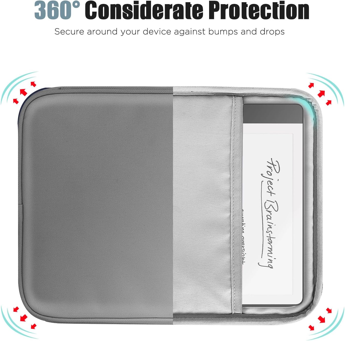 TiMOVO 9-11" Tablet Sleeve Bag for iPad 11-inch A16 2025, iPad 10.9"/10.2"| Air 11 Inch/5th/4th Gen. 10.9", Galaxy Tab A9+/A11Plus 11", Protective Bag with Pocket, Black