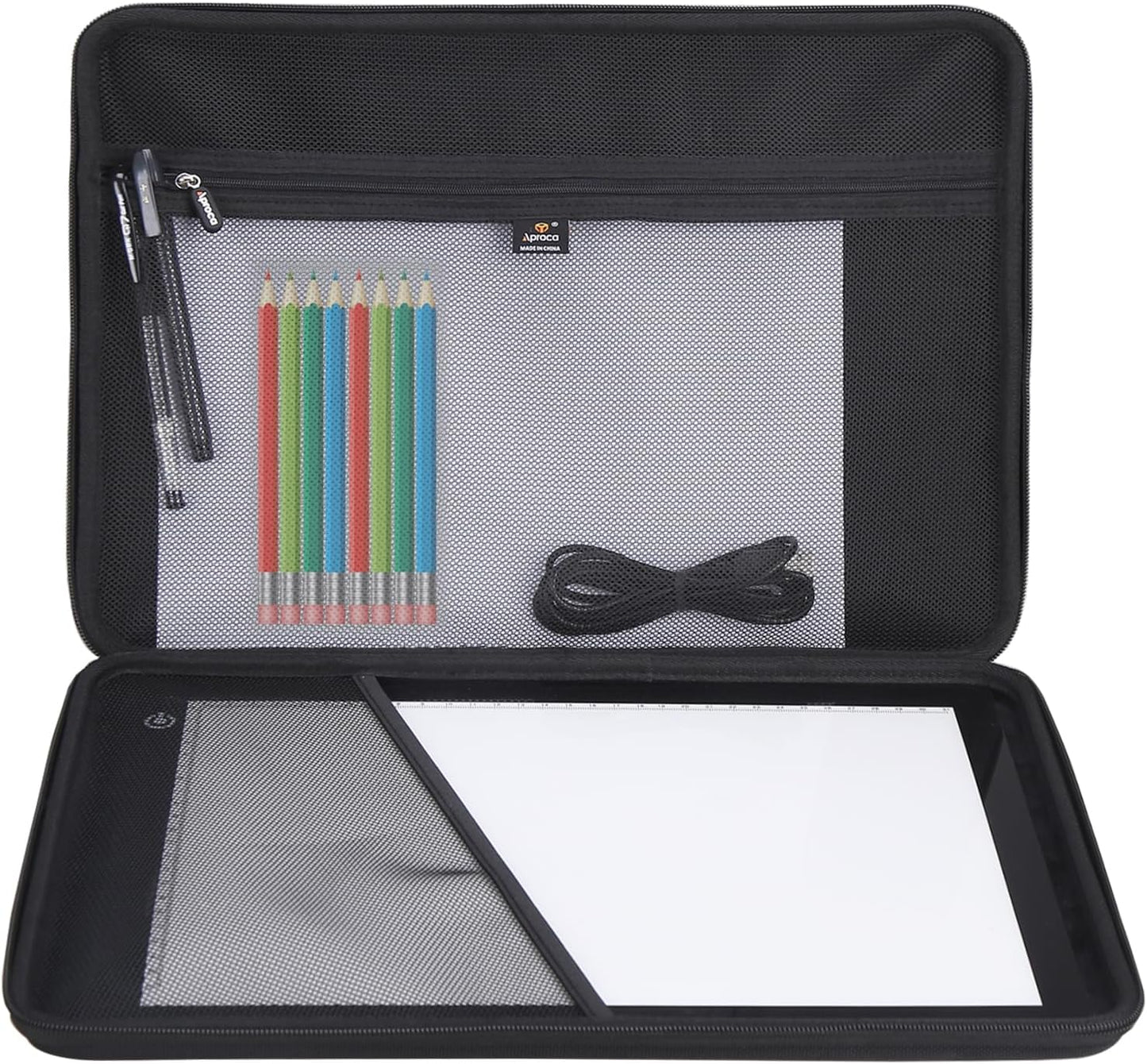 Aproca Hard Case Compatible with LitEnergy Portable A4 / NXENTC A4 / iVyne Rechargeable A4 Light Tracing Box, Portable Storage Bag for Accessories -Black (Case Only)