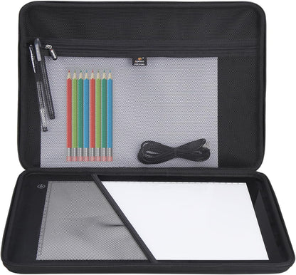Aproca Hard Case Compatible with LitEnergy Portable A4 / NXENTC A4 / iVyne Rechargeable A4 Light Tracing Box, Portable Storage Bag for Accessories -Black (Case Only)