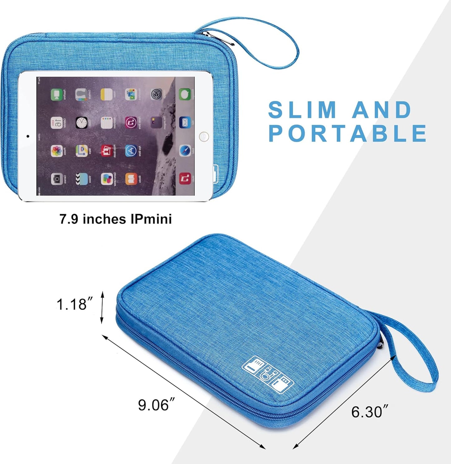 CILLA Electronics Organizer Travel, Travel Cord Organizer Case, Compact Electronics Accessories Bag for Cable, Cord, Charger, Phone
