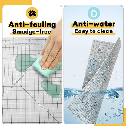 Premium Self Healing Cutting Mat 18'' x 12'', A3 Non-slip Sewing Mat for Quilting, 5-Ply Rotary Cutting Board Double-Sided for Crafts Cutting Fabric Scrapbooking Modeling Projects, Anthracite Gray