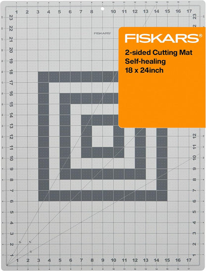 Fiskars Self Healing Cutting Mat with Grid for Sewing, Quilting, and Crafts - 18" x 24 Grid Lilac/Mountain Haze