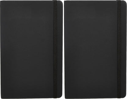 Amazon Basics Classic Grid Notebook for Writing and Note Taking, Hardcover, Graph Ruled, 240 Pages, 5" x 8.25", Black