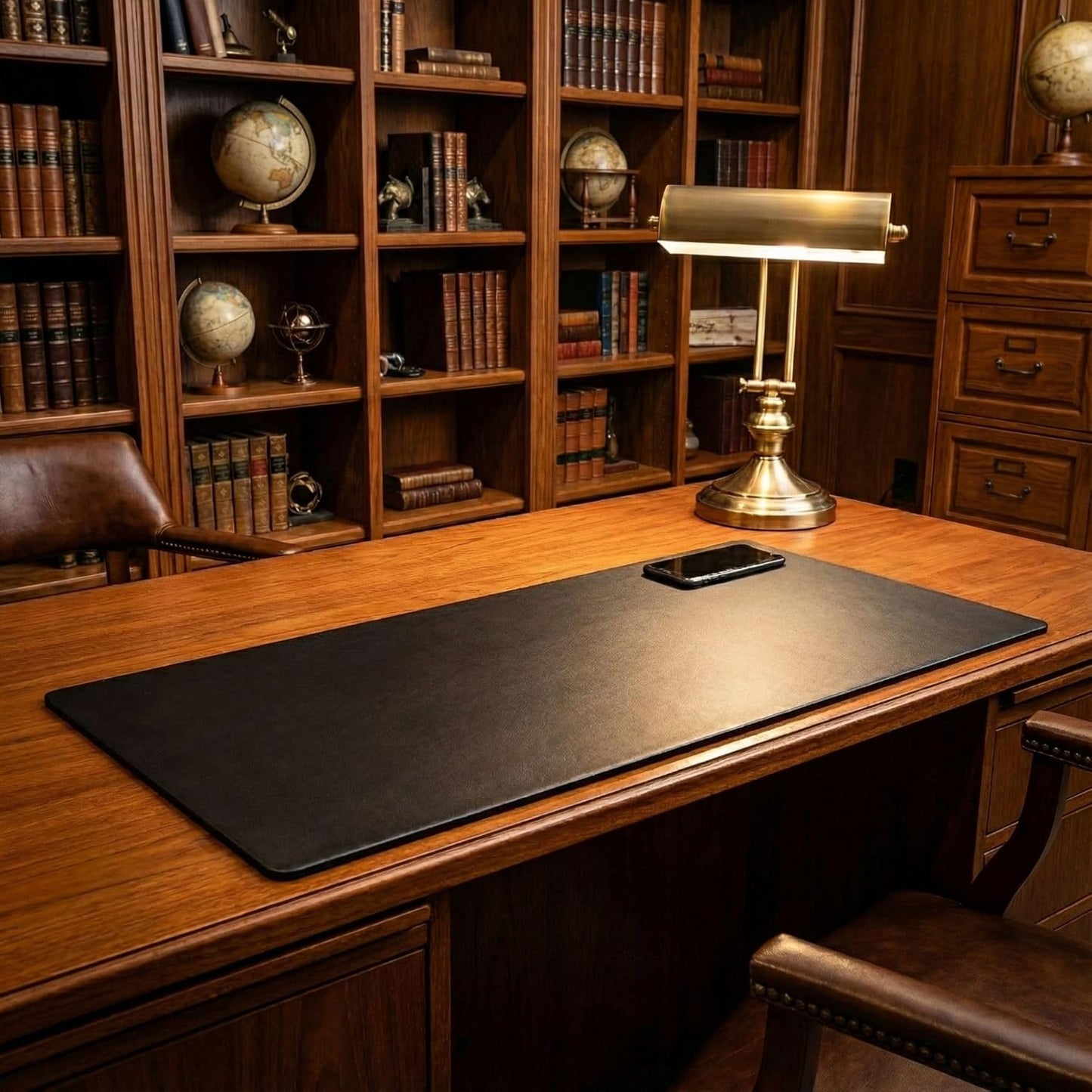 Dacasso Leather Desk Pad Without Side Rails