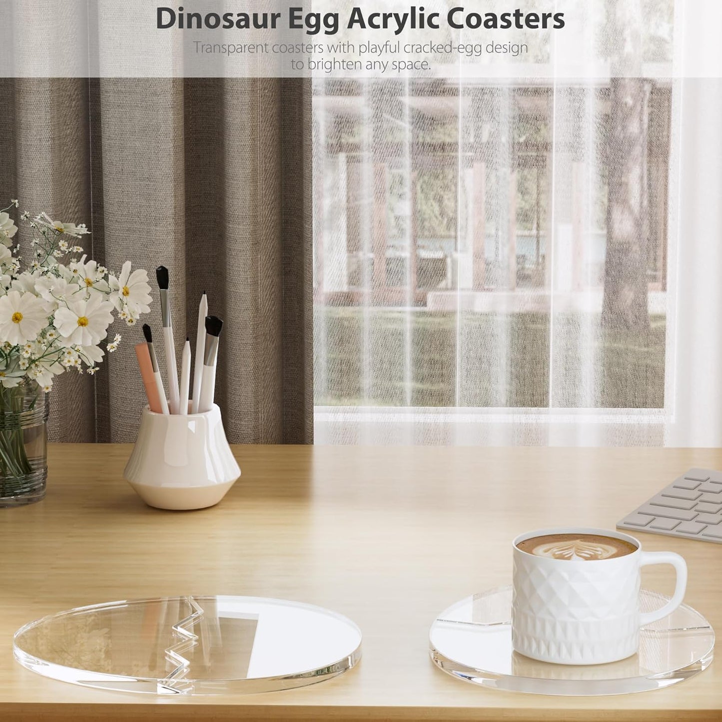 Acrylic Coaster Decorative Plates, Irregular Bar Drink Coaster, Clear Cloud Shape Coffee Cup Coaster, Perfect for Tabletop Protection and Accessories Display.(Gold)