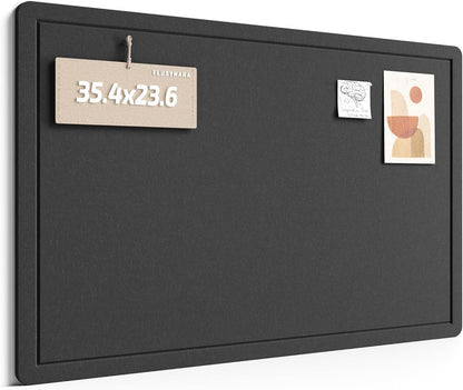 Fluxynara Bulletin Board, 23.6" x 17.5" Cork Board Alternative with 12 Safe Removable Adhesive Tabs, Foldable Felt Pin Board for Home Office, Classroom, Bedroom,Entryway for Walls—Sage