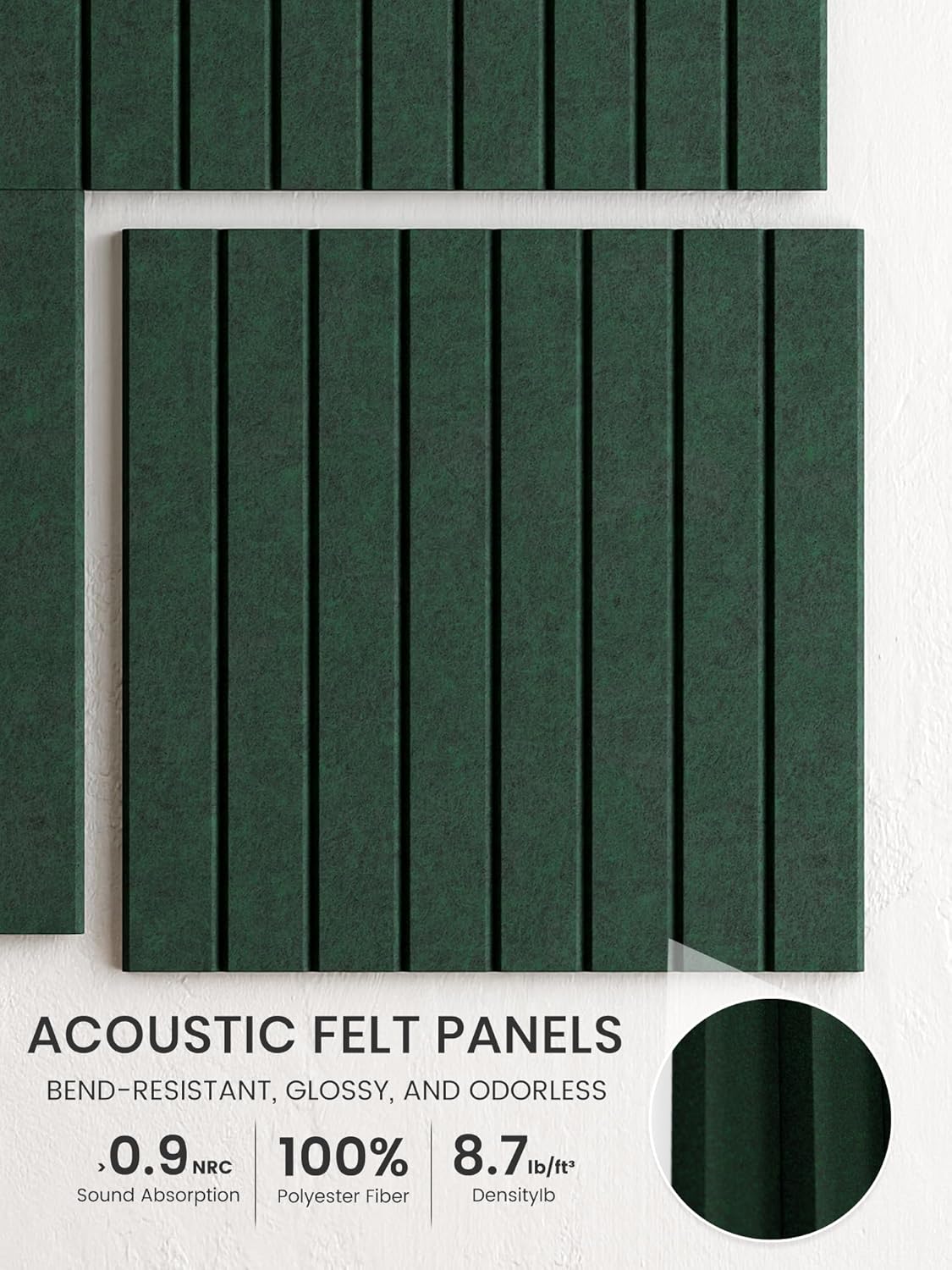 Bumusty Large Cork Board Alternative-48 x 36" Felt Bulletin Board Tiles, with 30 Pushpins, 70 Adhesive Tabs, Fine-Stripe 12-Pack, Cork Boards for Office Push Pin Board Felt Board-Oatmeal